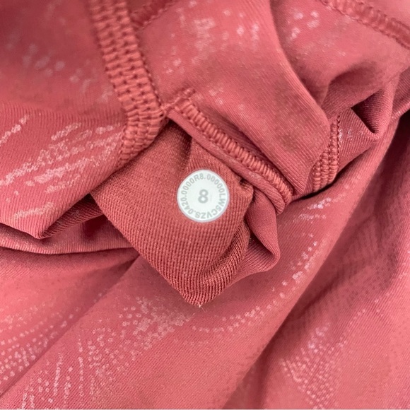 Lululemon Wunder Under High-Rise Tight 28" Shine Womens 8 W5CVZS Pink Foil - Picture 5 of 6